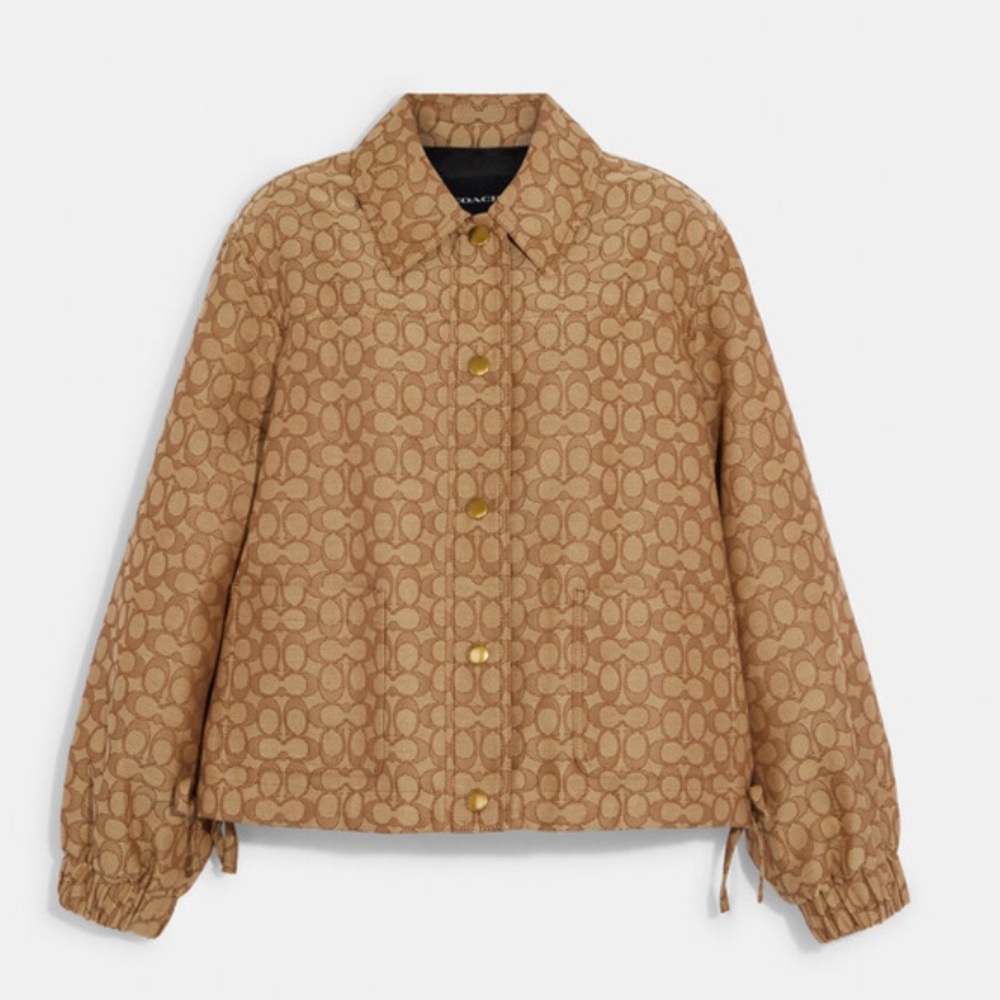 Coach Signature Chore Tan Jacket Versatile Design